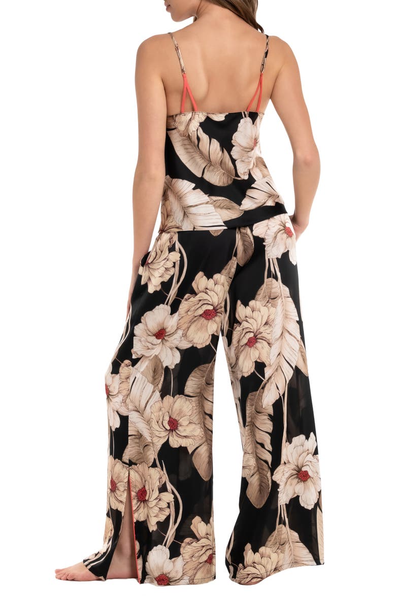 Midnight Bakery Floral Print Satin Pajamas, Alternate, color,