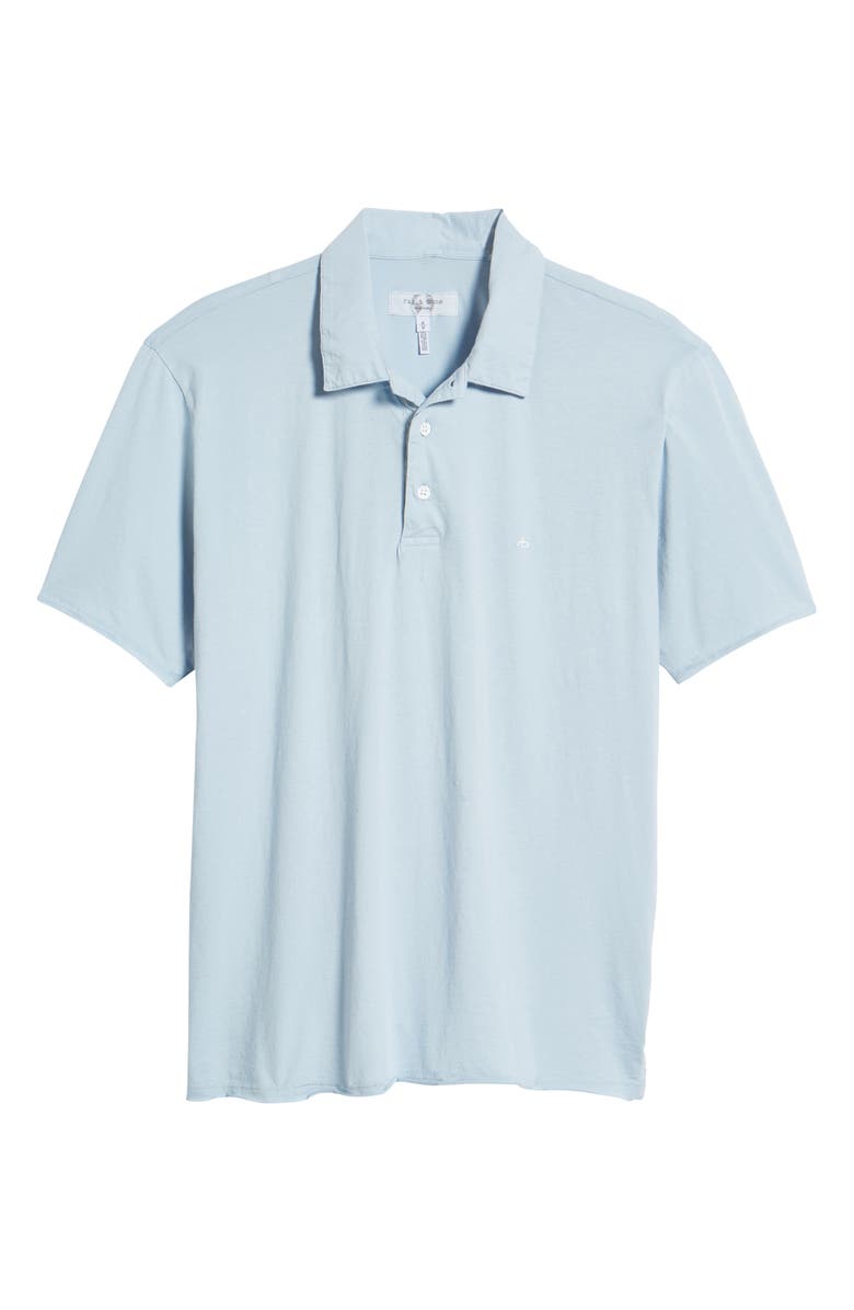 rag & bone Men's Principal Jersey Organic Cotton Polo, Alternate, color, Blue
