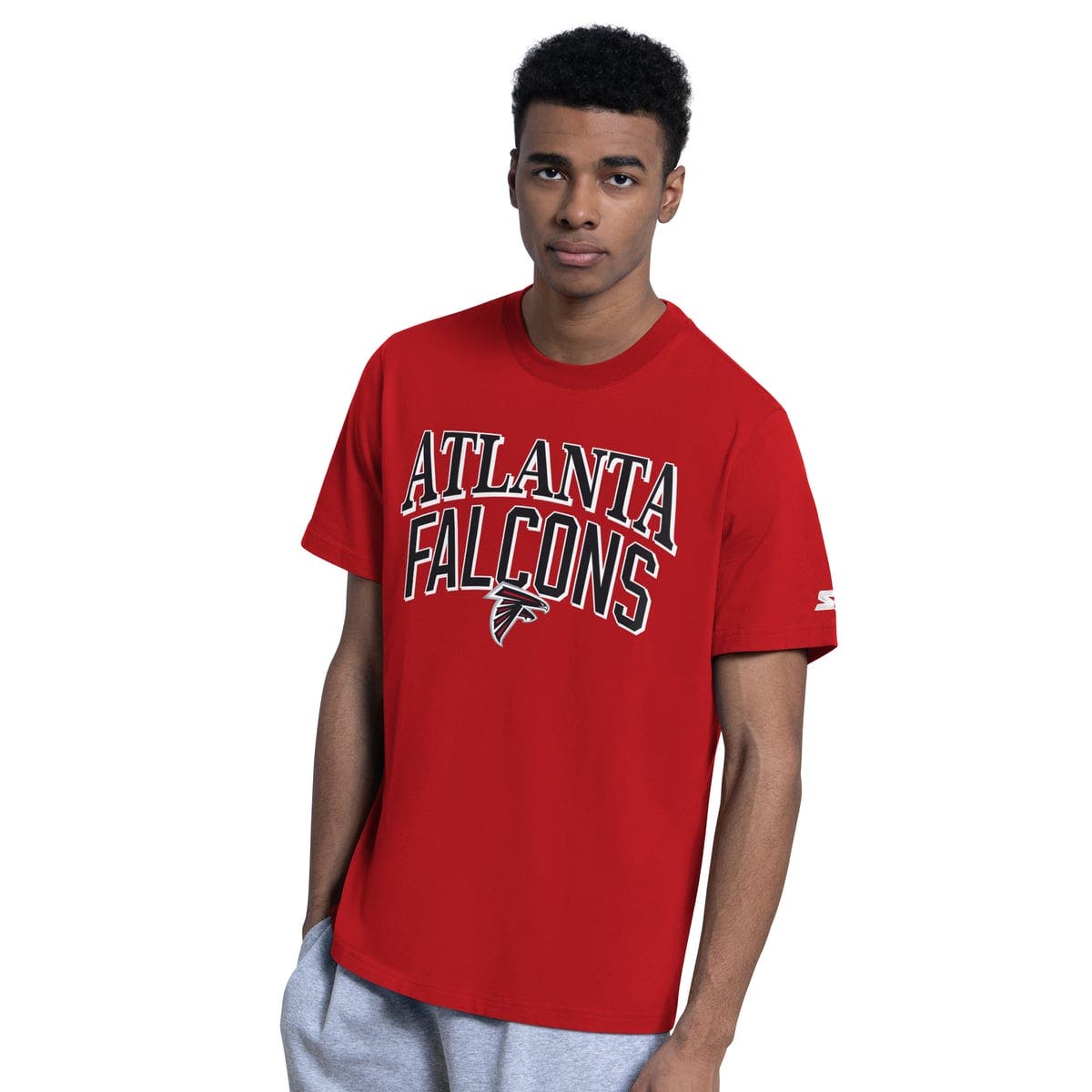 STARTER Men's Starter Red/Heather Gray Atlanta Falcons Two-Pack Logo T ...