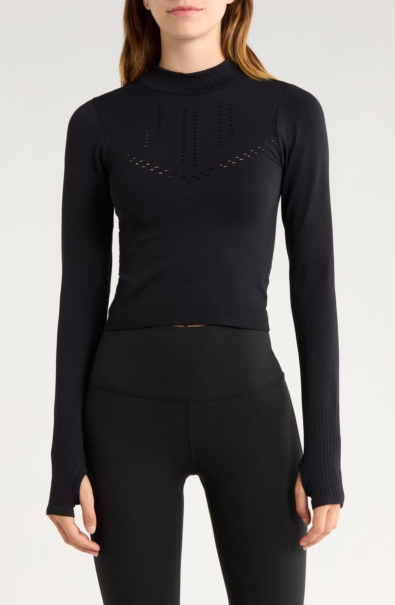 90 DEGREE BY REFLEX Porsha Seamless Long Sleeve Activewear Top, Main, color, 