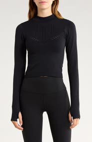 90 DEGREE BY REFLEX Porsha Seamless Long Sleeve Activewear Top