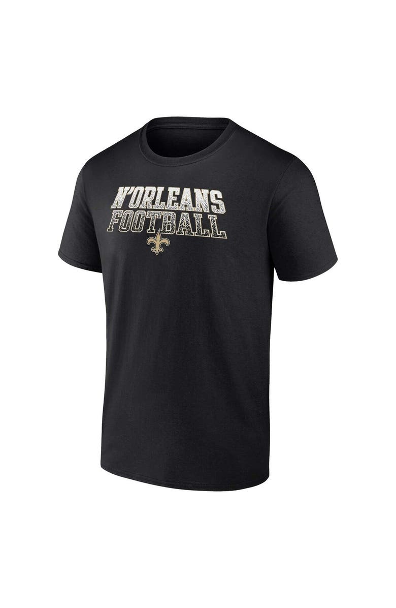 FANATICS Men's Fanatics Branded Black New Orleans Saints Big & Tall N'Orleans Football Statement T-Shirt, Alternate, color, Black