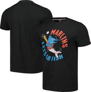 Homage Men's Homage Black Miami Marlins Doodle Collection Let's Go Fish Tri-Blend T-Shirt