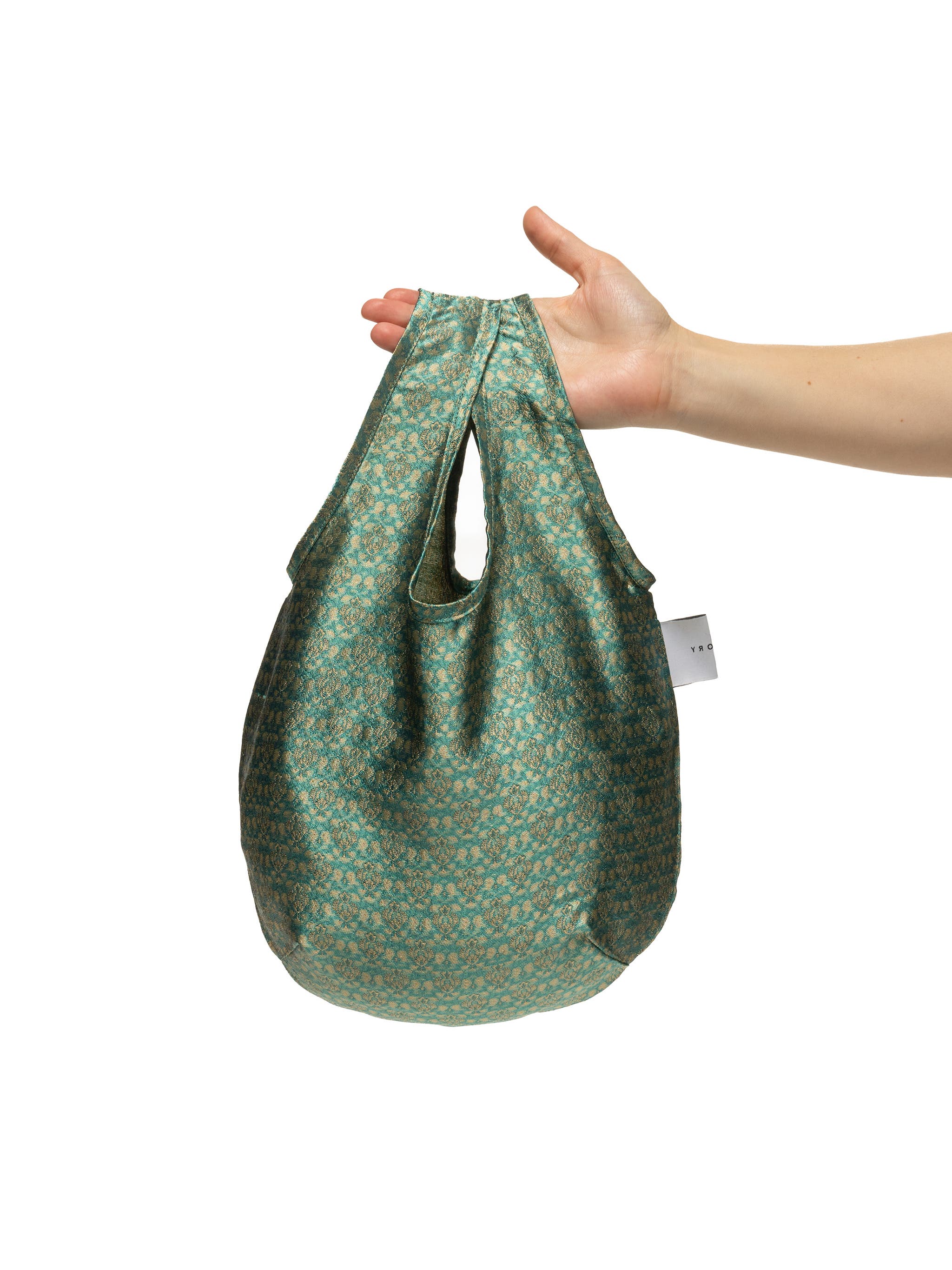 Priory Egg Tote - Deadstock Silk, Alternate, color, 