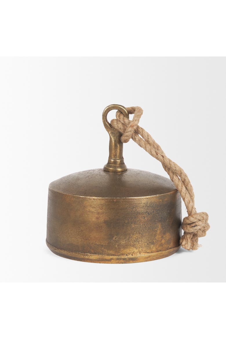 Quincy Metal Decorative Bell Object, Alternate, color, Metallic Gold