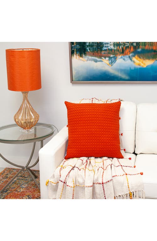 Parkland Collection Textured Reversible Throw Pillow In Orange