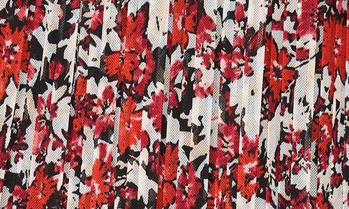 Halogenr Halogen(r) Floral Pleated Mesh Maxi Skirt In Wild Poppy
