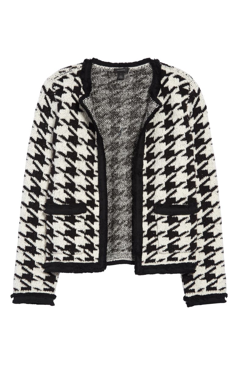 Halogen<sup>®</sup> Marl Houndstooth Knit Jacket, Alternate, color,
