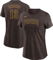 Nike Women's Nike Manny Machado Brown San Diego Padres Name & Number T-Shirt
