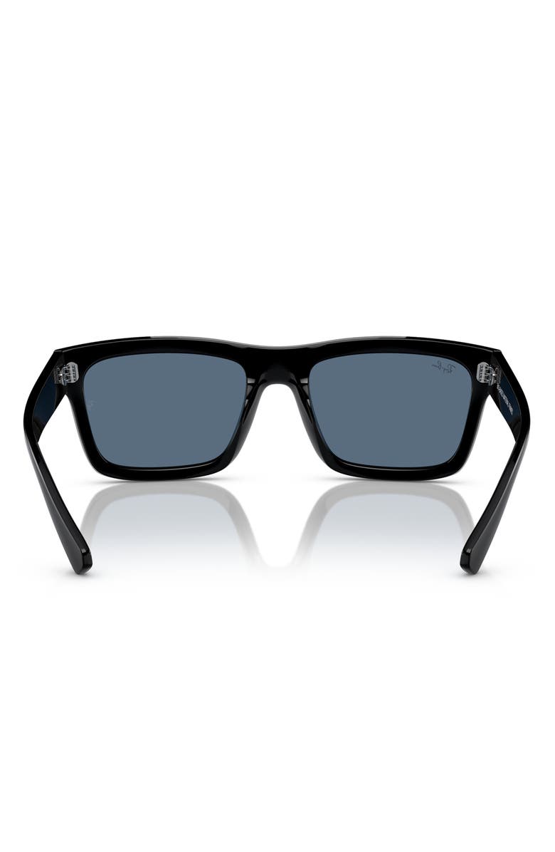 Ray-Ban Warren 57mm Rectangular Sunglasses, Alternate, color, Black Blue