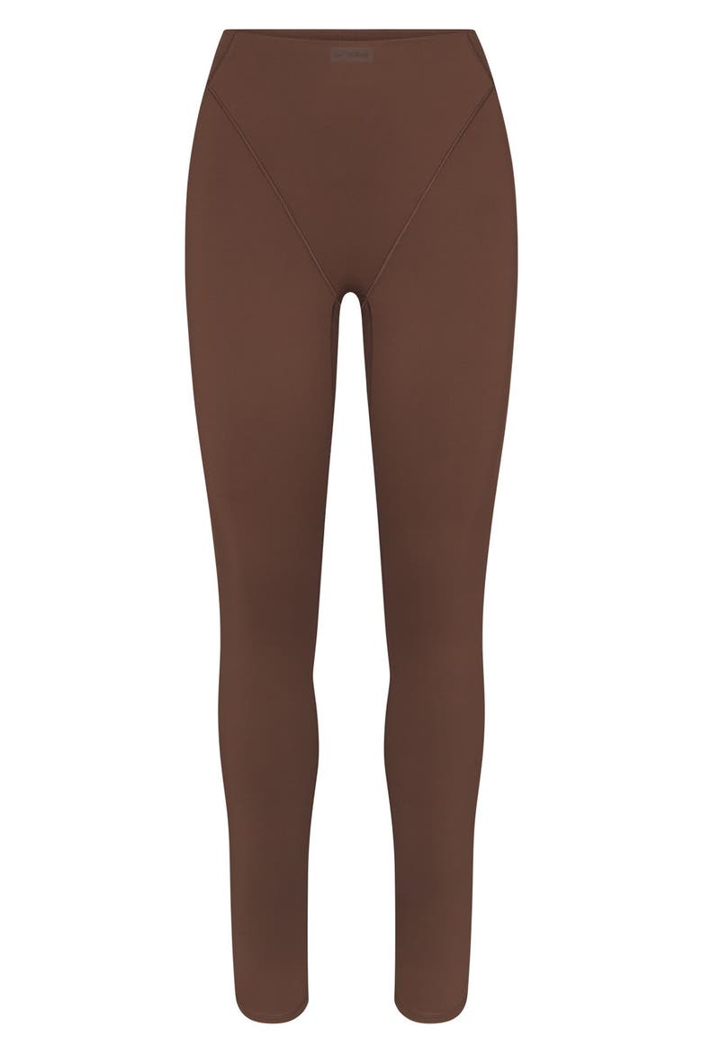 Matte High Waist V-Line Leggings, Alternate, color, DARK SEPIA
