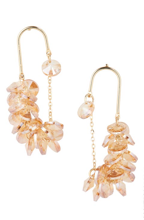 Chandelier Disc Drop Earrings