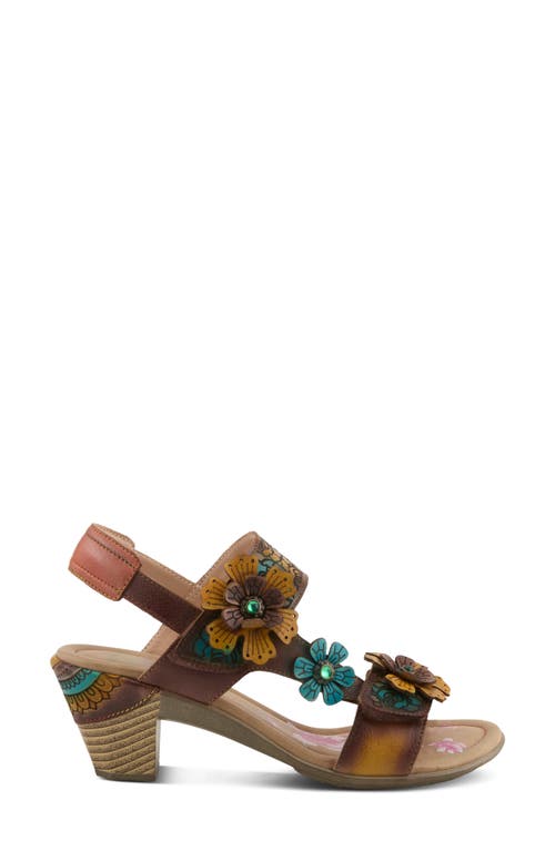 L'artiste By Spring Step Salira Slingback Sandal In Brown Multi