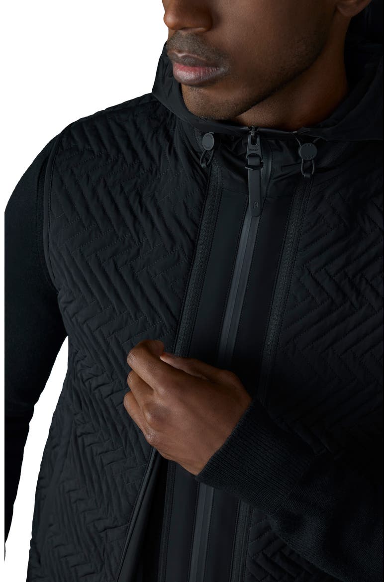 Barrett 2-in-1 Quilted Hybrid Recycled Down Jacket, Alternate, color, BLACK