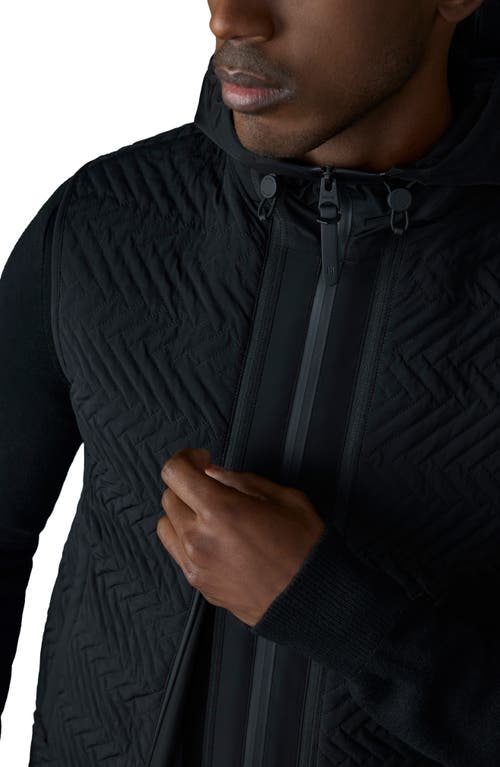 Mackage Barrett 2-in-1 Quilted Hybrid Recycled Down Jacket In Black