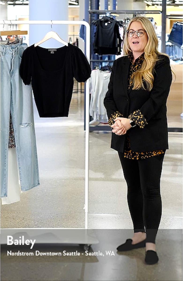 Jaida Ribbed Square Neck Sweater, sales video thumbnail