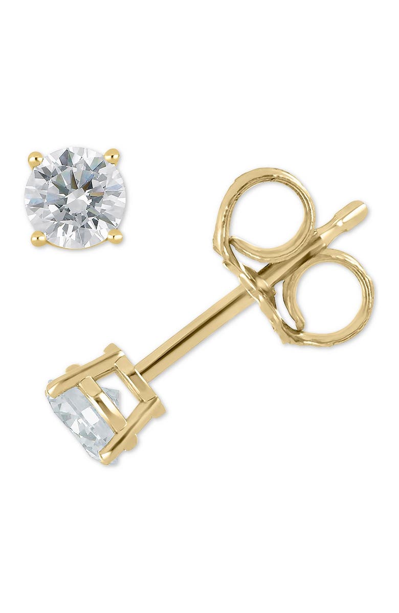 FOREVER CREATIONS USA INC 14K Yellow Gold & Natural Diamond Stud Earrings - 0.20 ctw, Main, color, Yellow