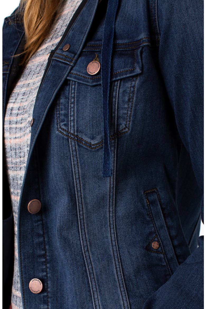 Liverpool Hooded Denim Jacket, Alternate, color, SANDERS