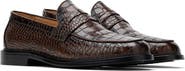 MARC NOLAN Calum Croc Embossed Penny Loafer