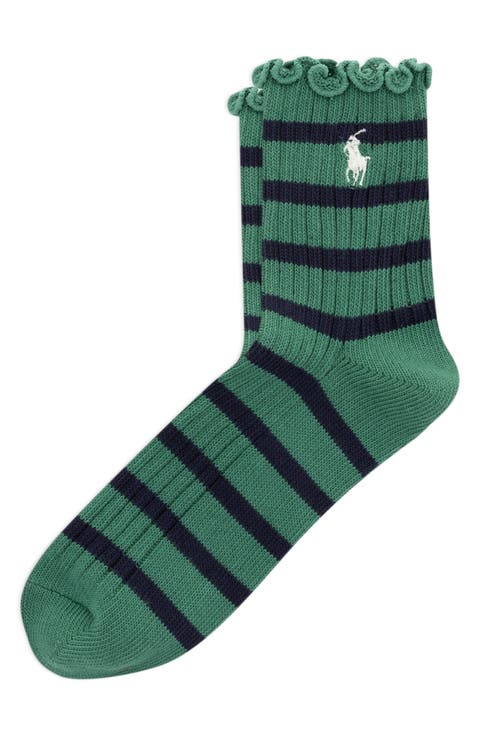 Lettuce Edge Cotton Blend Quarter Socks