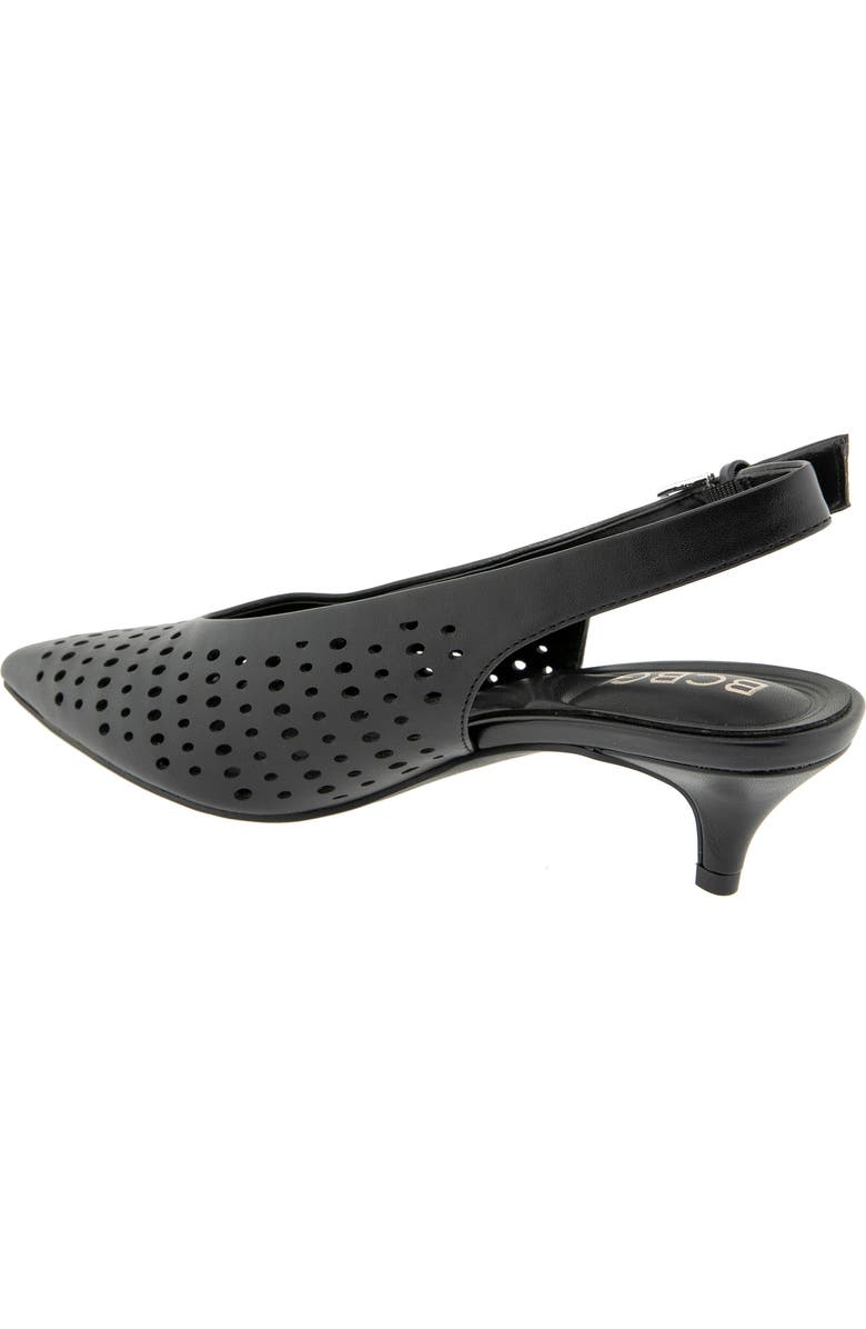BCBG Pawnee Slingback Pointed Toe Kitten Heel Pump, Alternate, color, Black