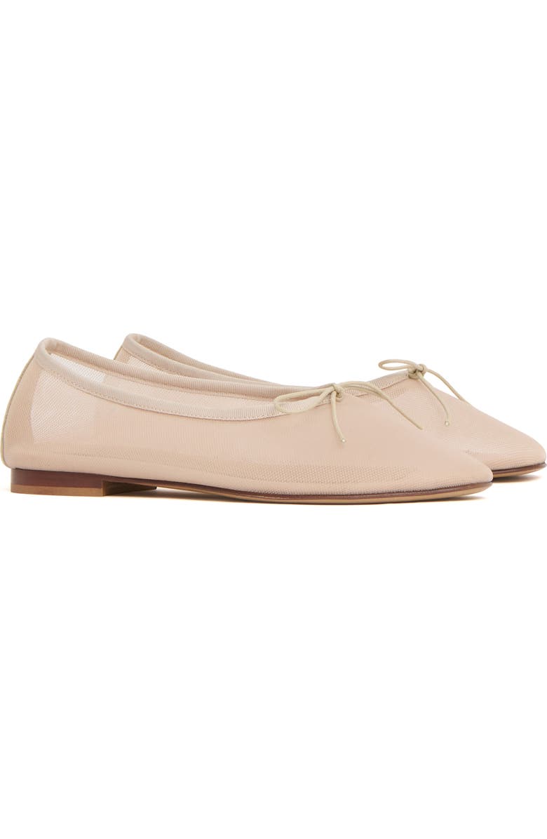 Mansur Gavriel Dream Mesh Ballerina Flat, Main, color, Beige