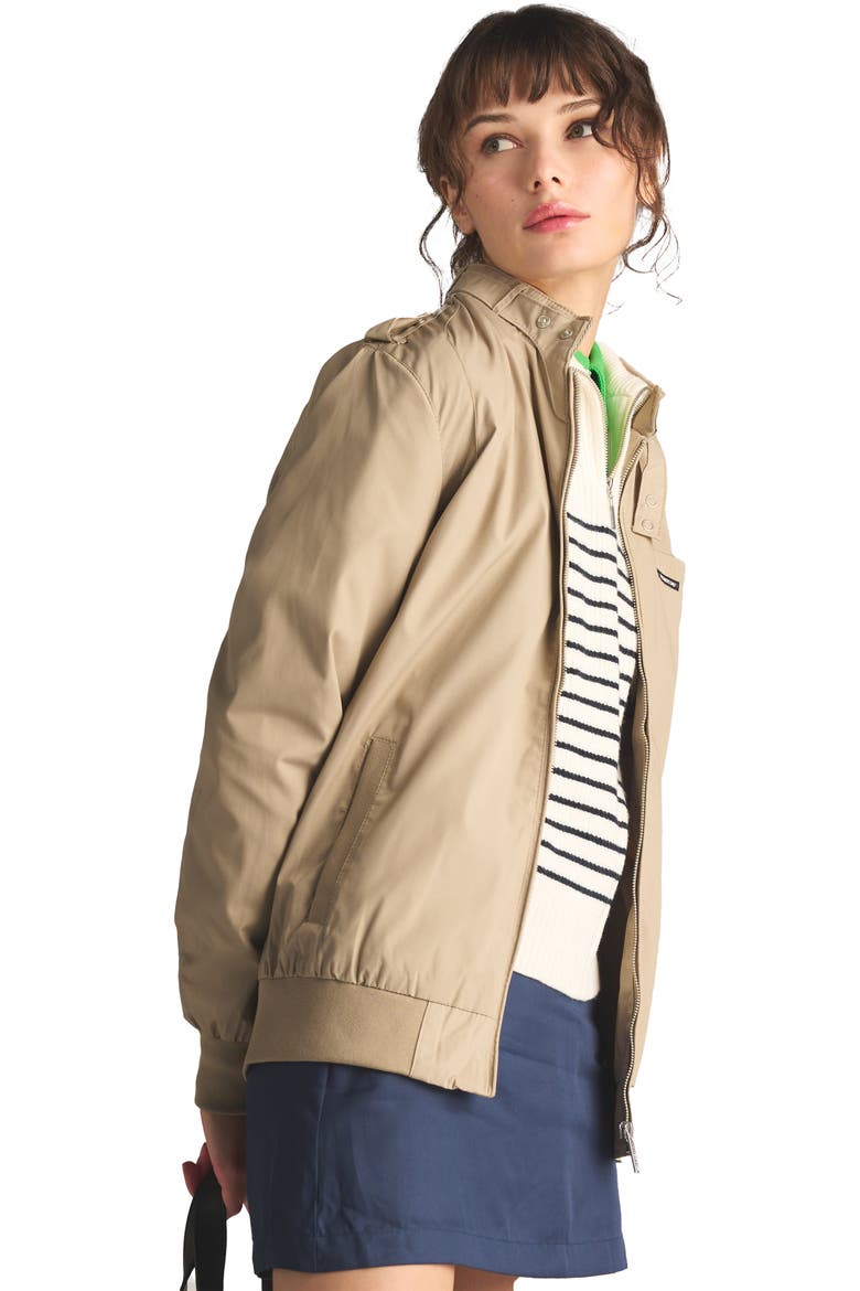Classic Iconic Racer Jacket, Alternate, color, Khaki