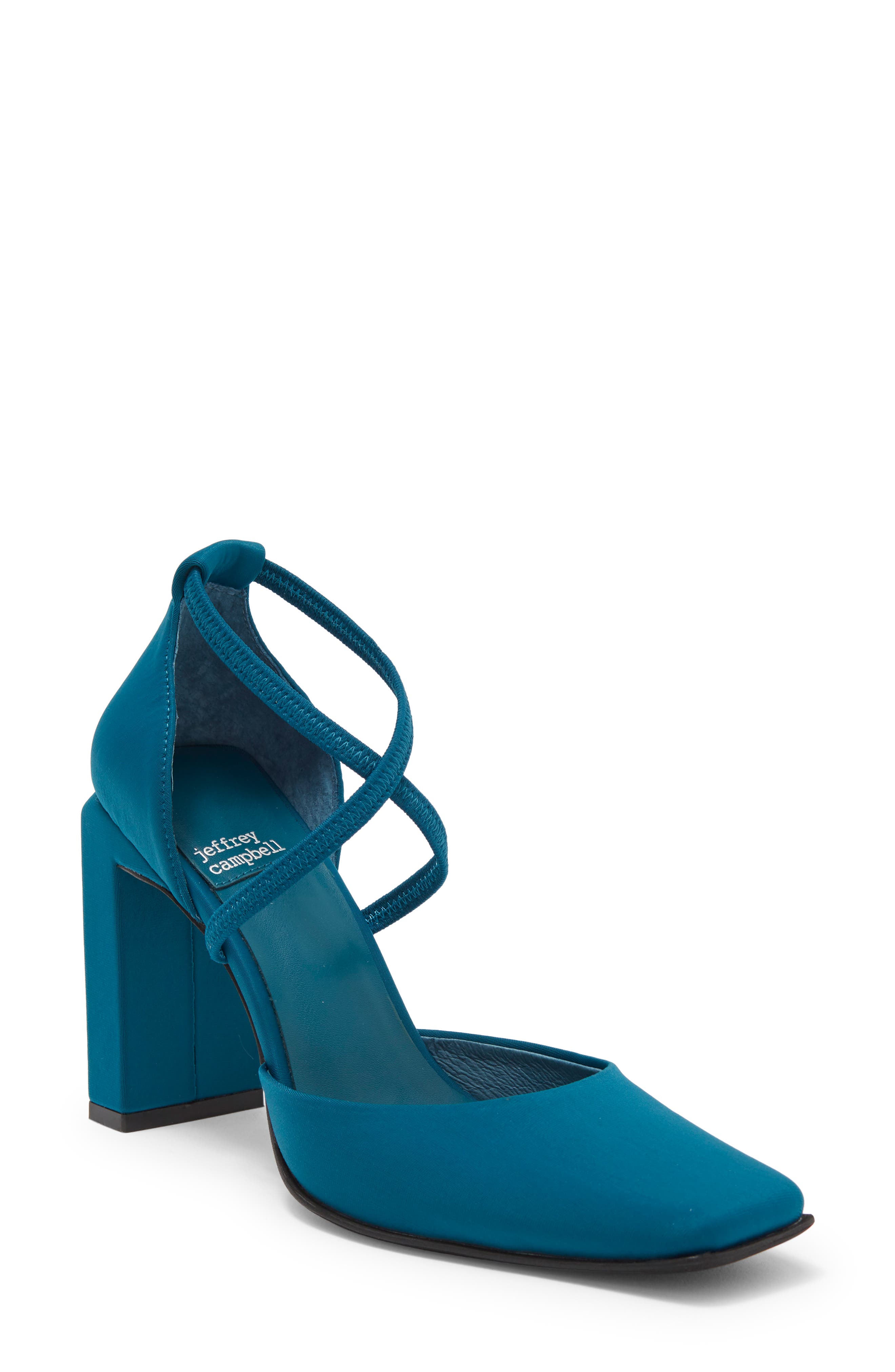 Popular Square Toe Pump, Main, color, DARK BLUE NEOPRENE
