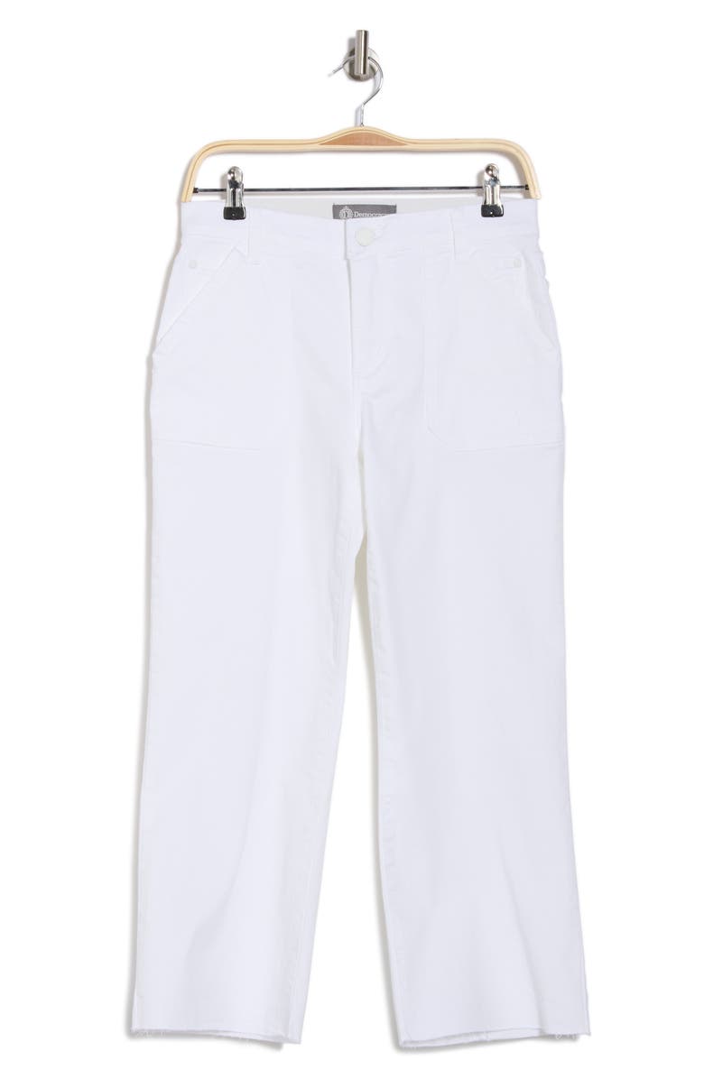 Democracy High Waist Raw Hem Crop Flare Leg Jeans, Main, color, 