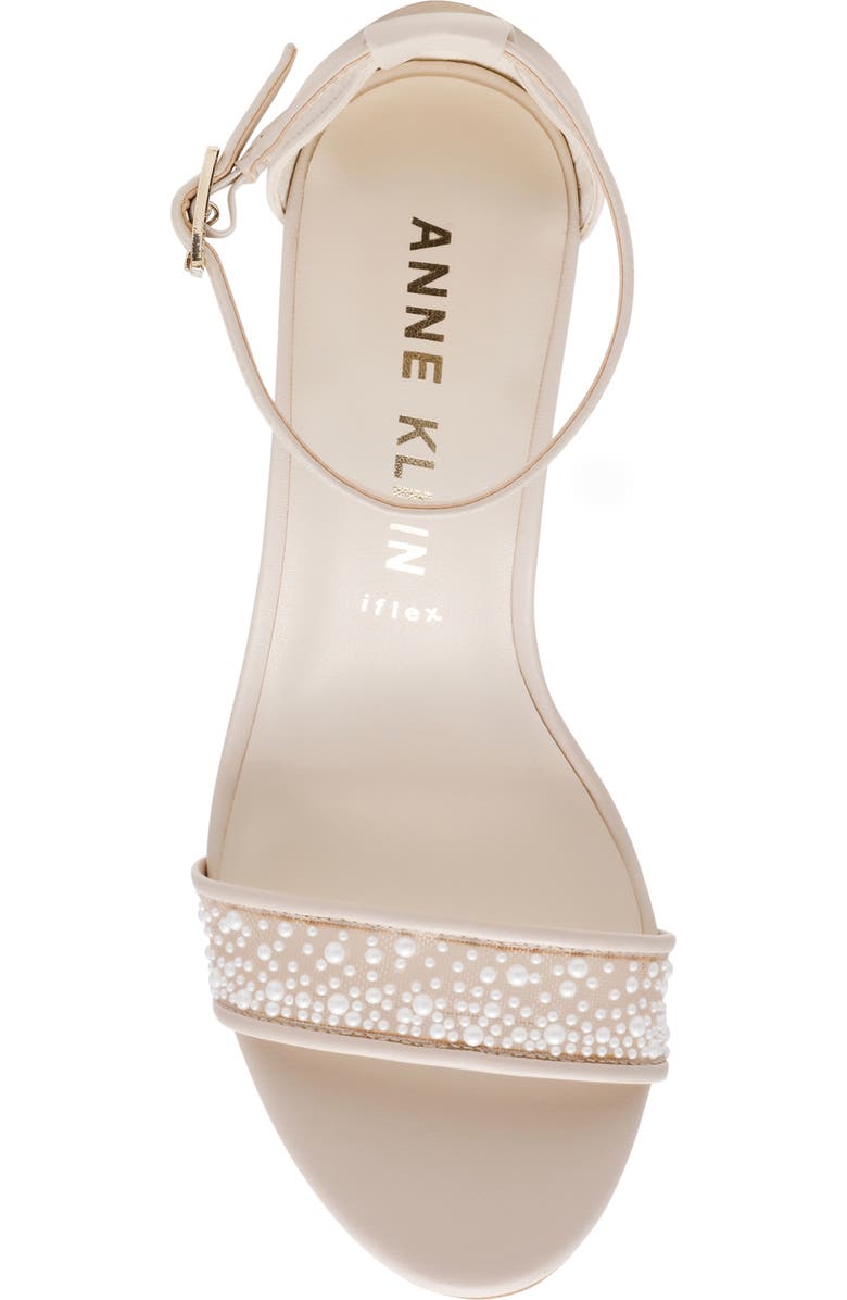 Anne Klein Kourtney Ankle Strap Sandal, Alternate, color, Bone