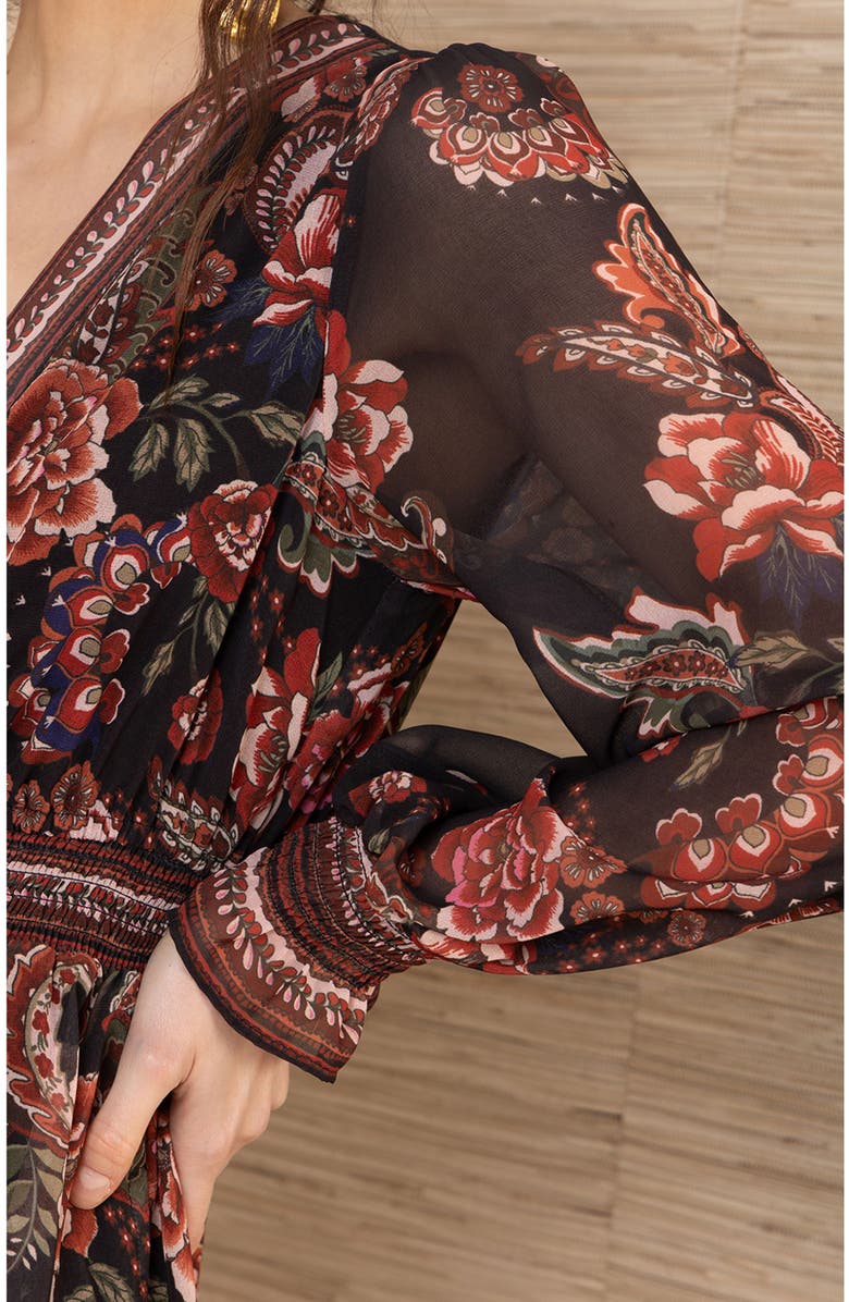 Hale Bob Paityn Chiffon Dress, Alternate, color, Black