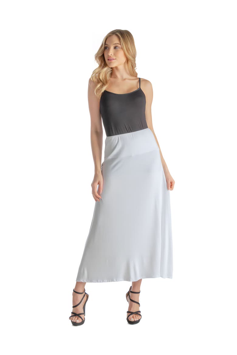 Elastic Waist Maxi Skirt, Main, color, White