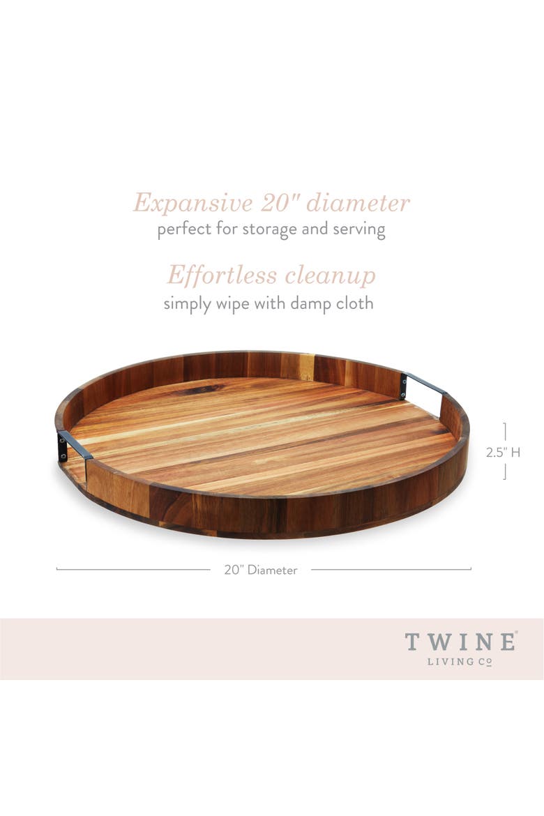 Acacia Wood Lazy Susan, Alternate, color, Wood
