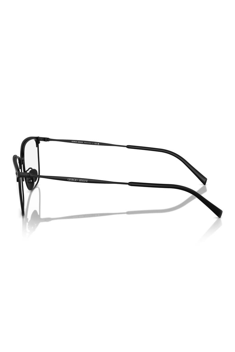 57mm Rectangular Optical Glasses, Alternate, color, MATTE BLACK / DEMO LENS