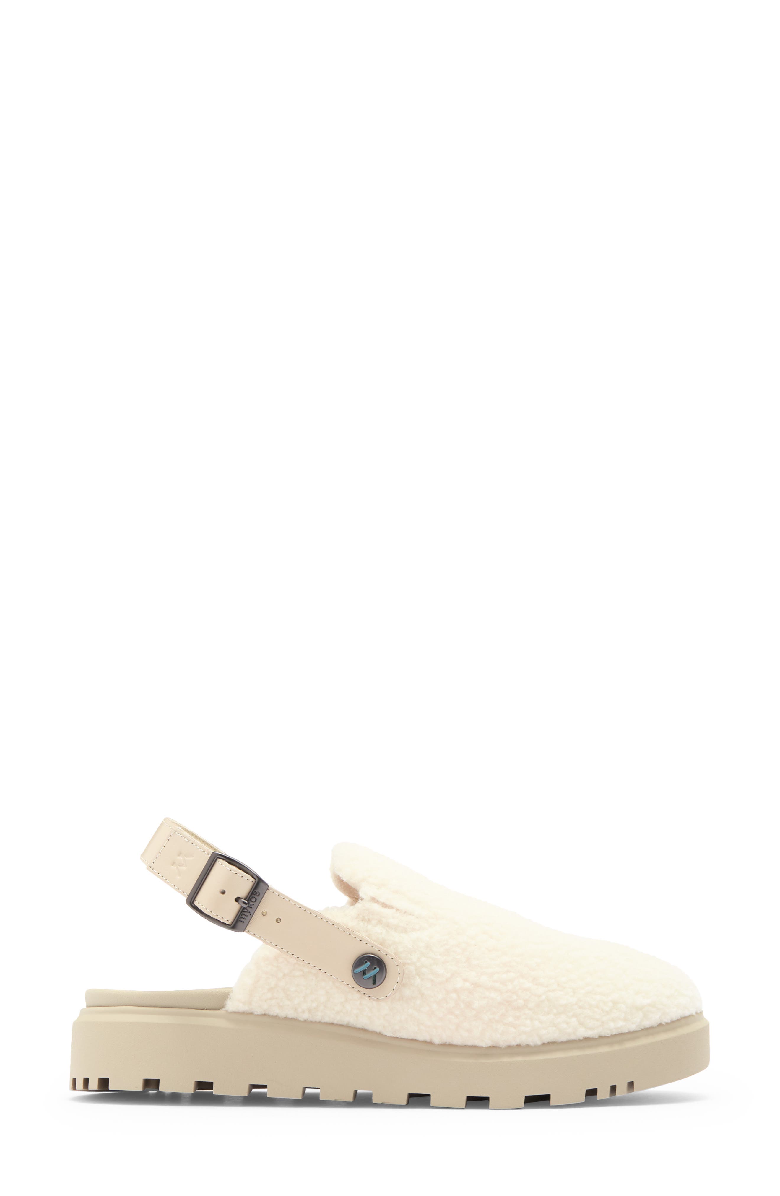 Mykos Lilah Mule, Alternate, color, White/ Taupe