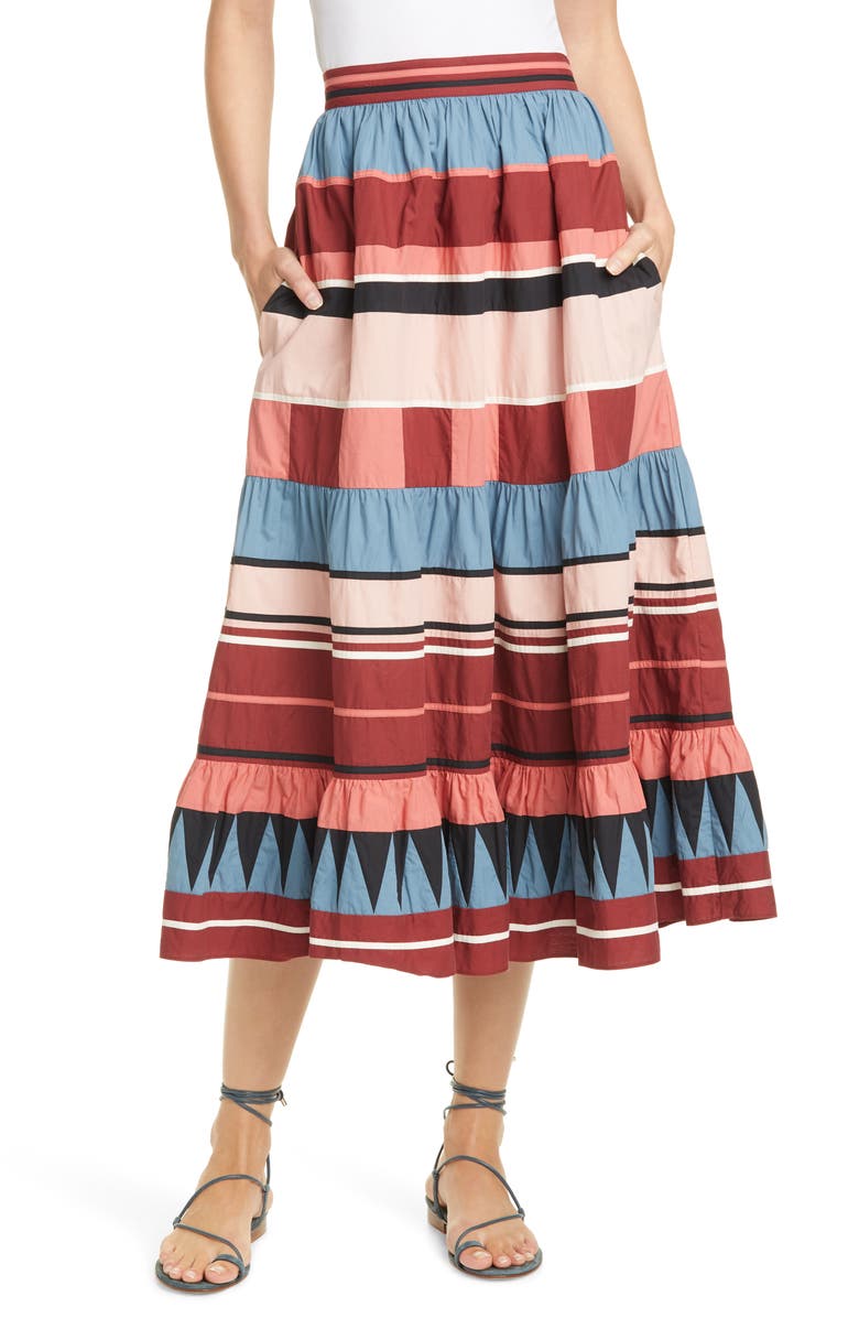Ulla Johnson Simi Stripe Skirt, Main, color, 