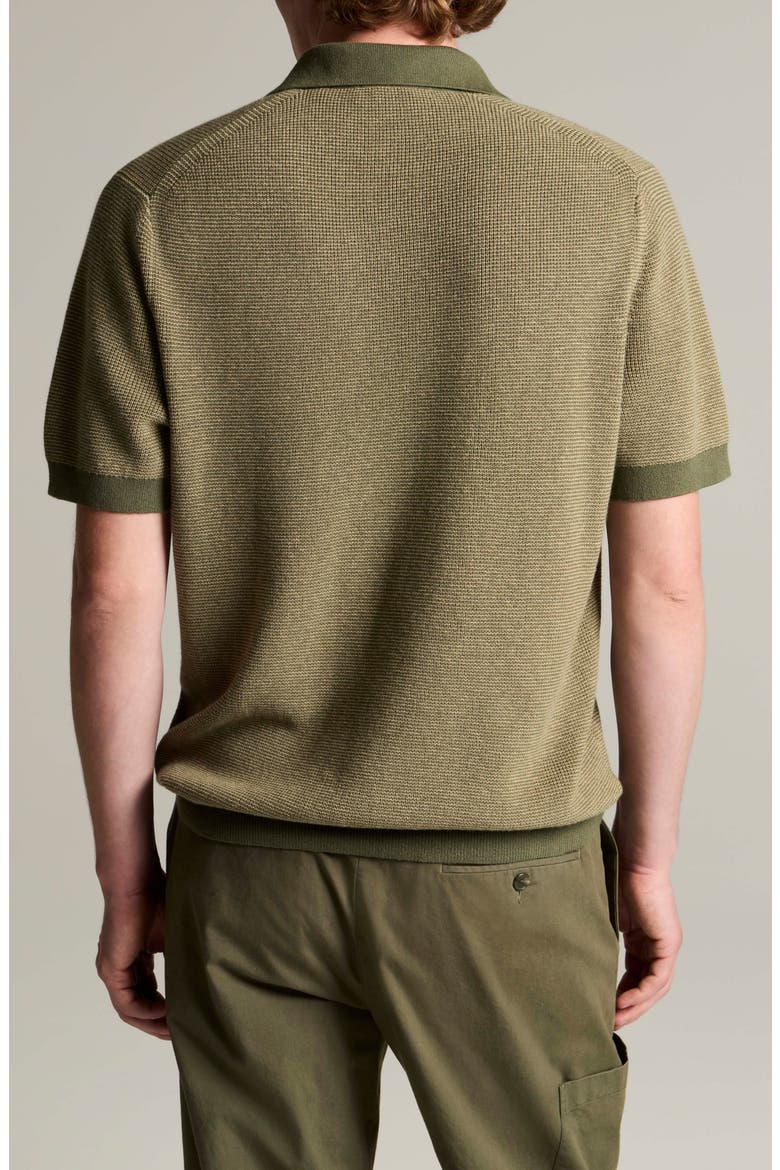 Cotton & Cashmere Polo, Alternate, color, COULTER GREEN/ DESERT