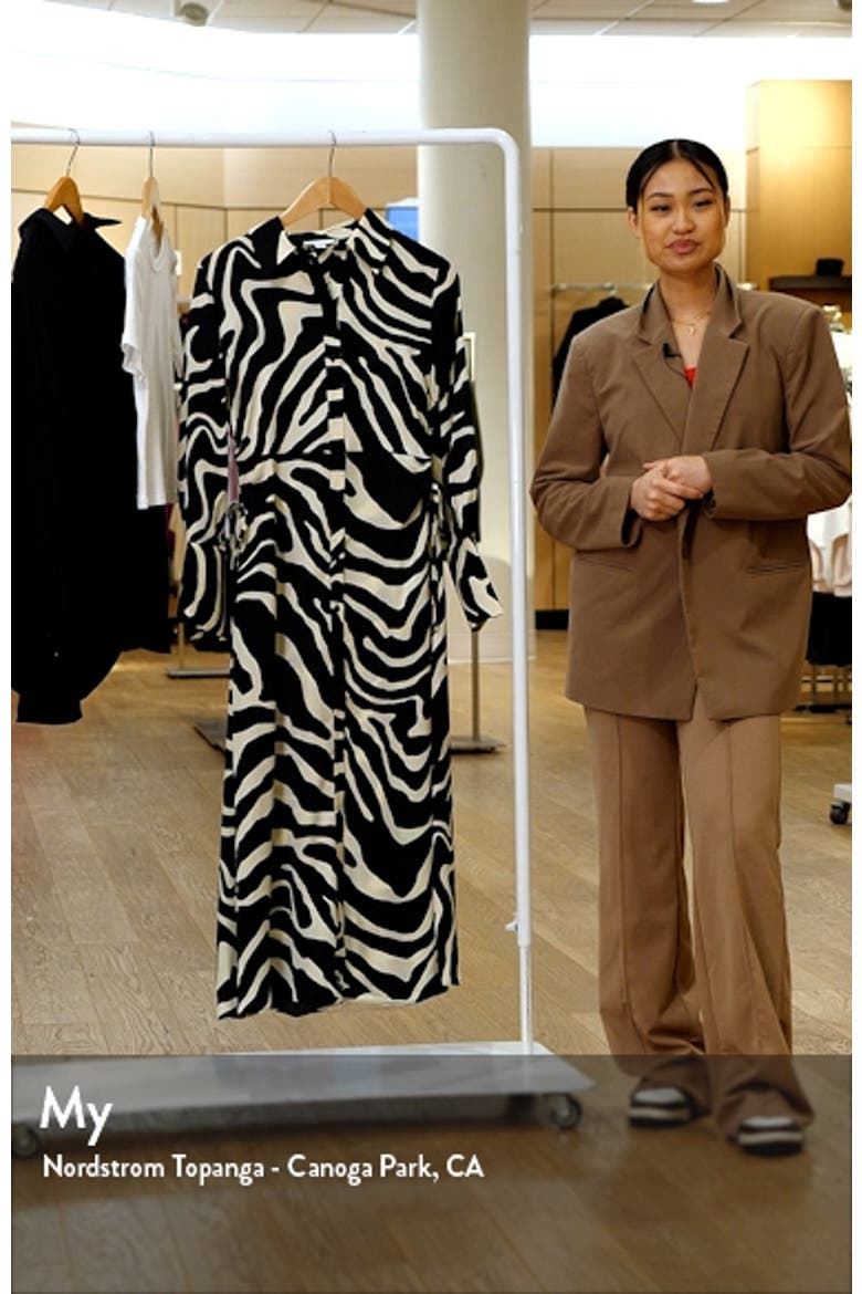 Ruched Side Long Sleeve Midi Shirtdress video