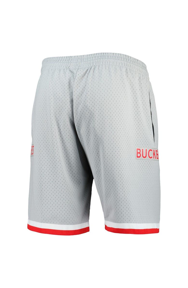 Mitchell & Ness Men's Mitchell & Ness Silver Ohio State Buckeyes Authentic Shorts, Alternate, color, Gray