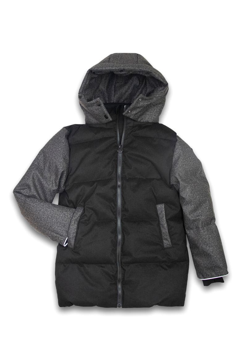 Kids' Park Ave Long Puffer Coat, Main, color, CHARCOAL
