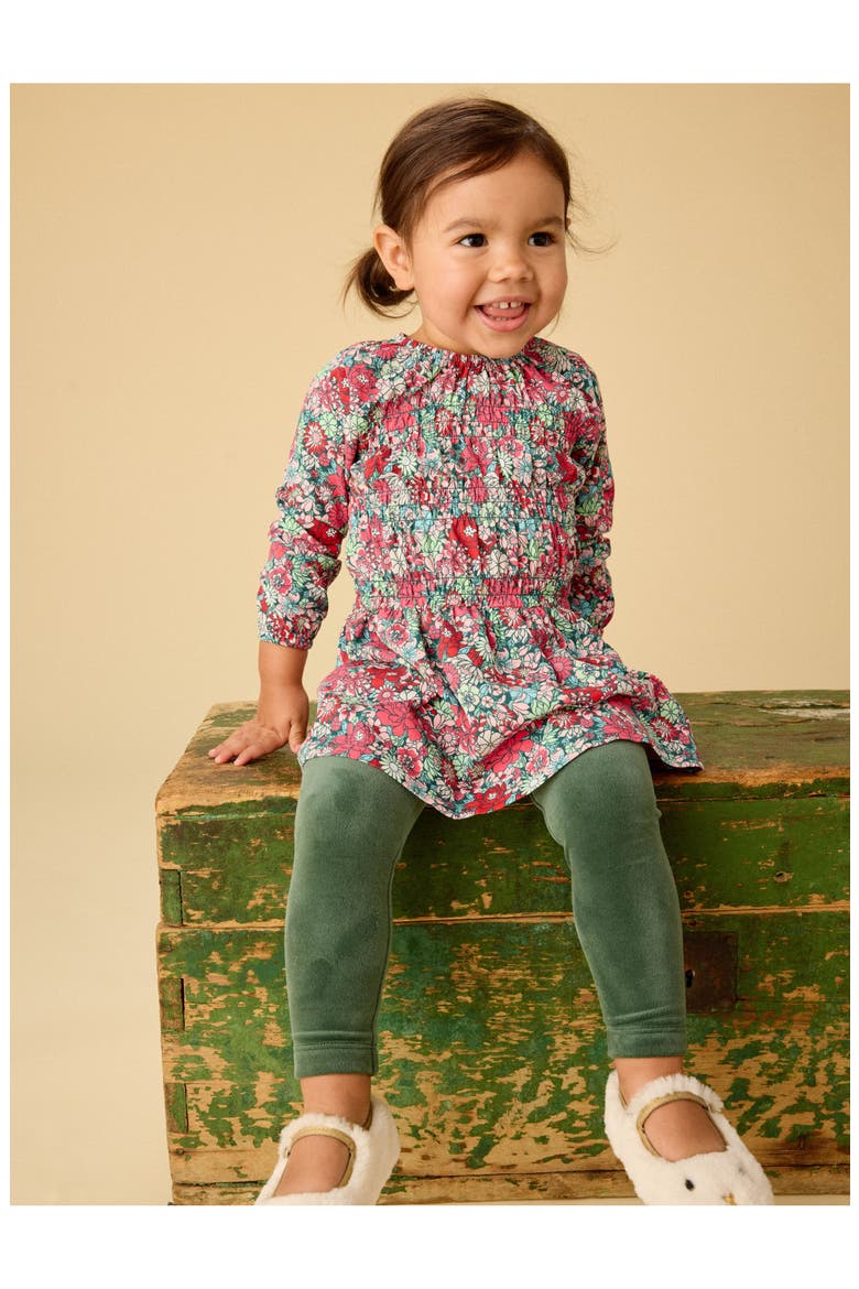 Smocked Blouson Dress, Alternate, color, Suzhou Garden Floral