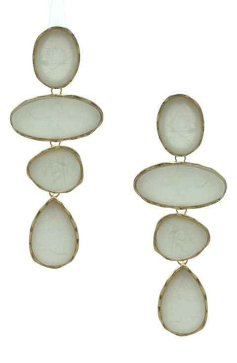 Stepping Stone Drop Earrings