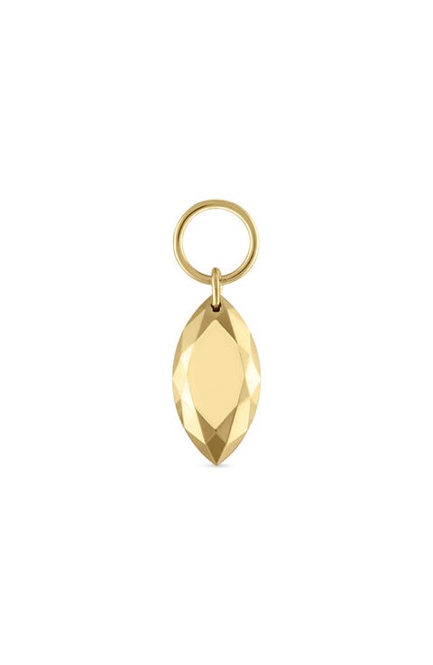 Faceted Marquise Charm