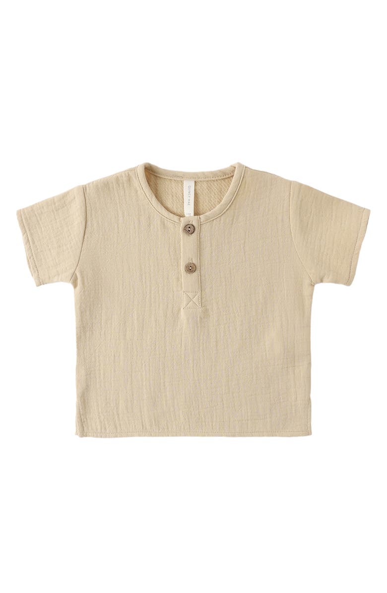 QUINCY MAE Henry Organic Cotton Gauze Top, Alternate, color, Butterscotch