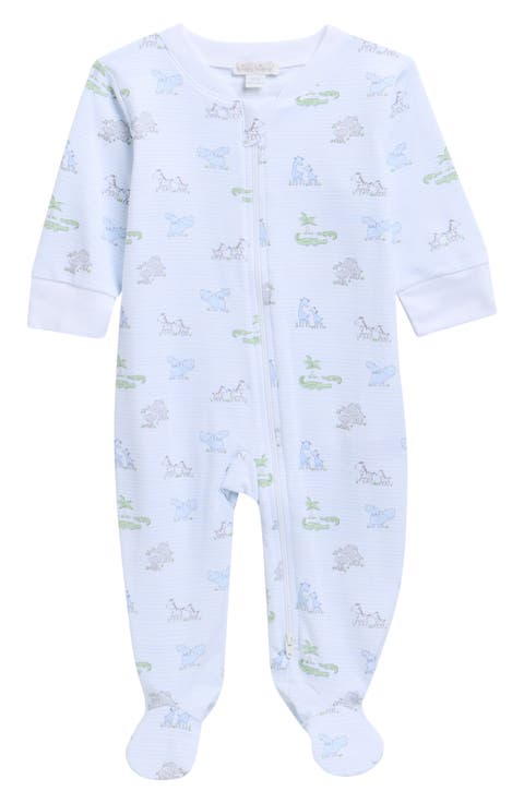 Animal Print Pima Cotton Footie