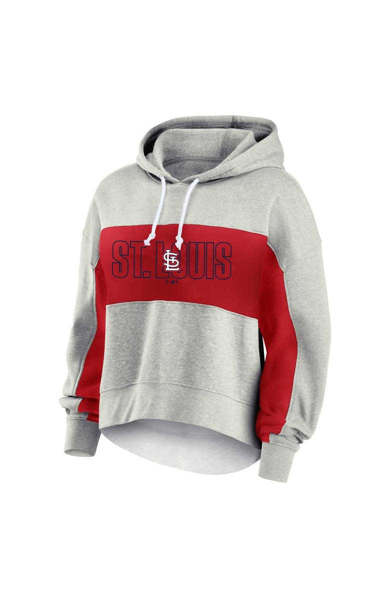 PROFILE Women's Profile Heather Gray St. Louis Cardinals Plus Size Pullover Hoodie, Main, color, 