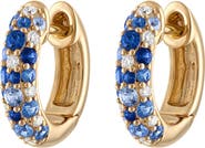 EDEN PRESLEY Glitter Diamond Huggie Hoop Earrings