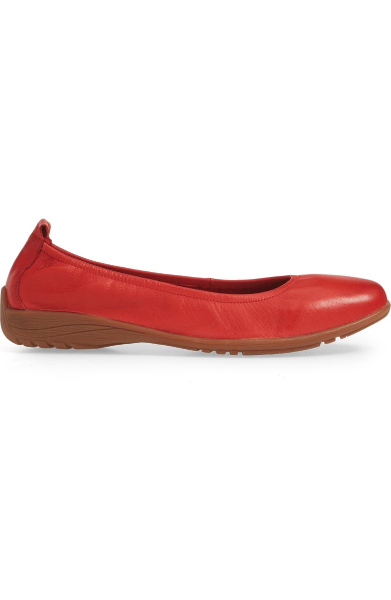 Josef Seibel Fenja 01 Flat, Alternate, color, Red Leather