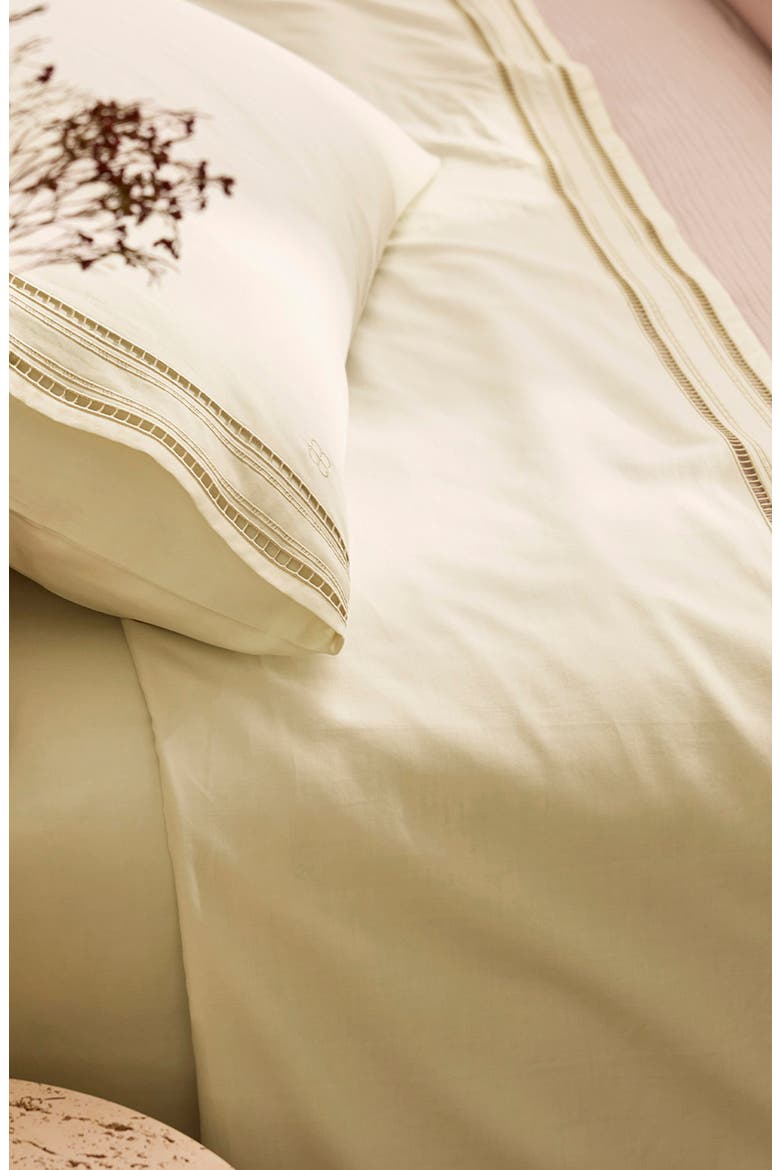 Signature Ladder Stitch Organic Cotton Sheet Set, Alternate, color, CREAM/ SAND