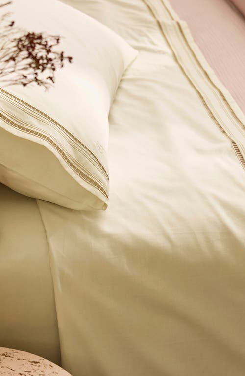 Boll & Branch Signature Ladder Stitch Organic Cotton Sheet Set In Cream/sand